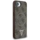 Guess 4G Ring Triangle Logo MagSafe Case for iPhone 16e - Brown