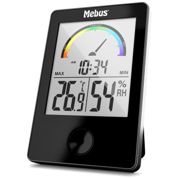 Цифровой термометр и гигрометр Mebus 40929 Черный