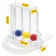 4Fizjo 1591 Three-Ball Breathing Exerciser / Spirometer, White
