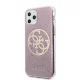 Guess 4G Circle Glitter Case for iPhone 11 Pro Pink