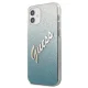Guess iPhone 12 mini Case Glitter Gradient Script, Blue