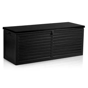 Plonos Garden Storage Box 390L, 143x57x53.5 cm, Black