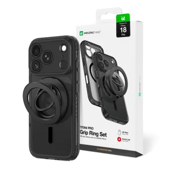 AmazingThing Titan Pro Case for iPhone 18 Pro with Camera Cover and MagSafe, Black