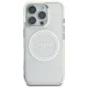 Guess IML Metal Colored Circle MagSafe Case for iPhone 16 Pro - White