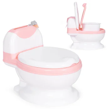 Ecotoys Potty Toilet with Removable Bowl and Brush, Pink