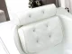 Bath Pillow with Suction Cups and Hook, White 32x30cm