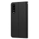 Huawei P20 2018 (EML-L29) PU Leather Wallet Book Case Cover, Black