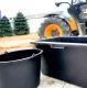 Plastic bucket 12 L, black