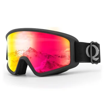 Qunature Ski Goggles for Adults, Black