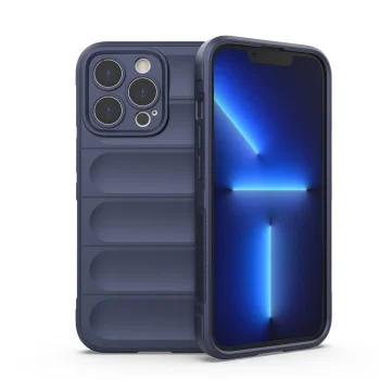 Dėklas telefonui iPhone 13 Pro Magic Shield Case lankstus TPU, tamsiai mėlynas