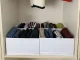 Drawer Organizer for Underwear and Socks, 2 Compartments, White, 20x34x10 cm
