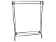 Metal Freestanding Clothes Rack with Shoe Shelf, Black