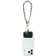 Guess Universal Hand Strap Saffiano Chain 4G Charm, Black