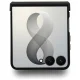 Guess Magnetic Ring Stand Grained Classic Logo MagSafe Case for Samsung Galaxy Z Flip 8, Beige