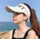 Sport Sun Visor with Elastic Headband, White