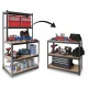 Humberg HR-855 Metal Shelving Unit / Workbench, 180x100x60 cm, Black