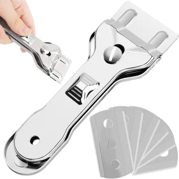 Scraper for Induction and Ceramic Hobs, Glass, Grout with 6 Blades