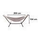Garden hammock with frame two person swing rack stand large strong + cover 200cm 100kg