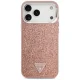 Guess Glitter Triangle Logo MagSafe Phone Case Cover iPhone 17 Pro Max - Pink