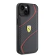 Ferrari iPhone 15 Case Twist Metal Logo, Black