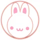 Dimmable LED Kids\' Room Ceiling Light with Remote, Bunny Design, Pink