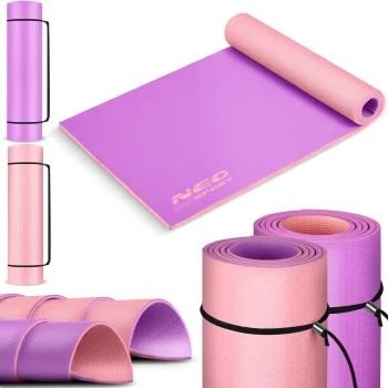 Neo-Sport Non-Slip Exercise Mat 19203, 173 x 61 x 0.6 cm, Purple-Pink