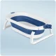 Ricokids 728600 Foldable Baby Bathtub with Insert, White/Blue