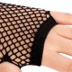 Long Fingerless Fishnet Gloves for 80s Party Gothic Costume, Black