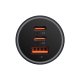 Baseus Golden Contactor Pro automašīnas lādētājs USB-A + 2x USB-C 65W, tumši pelēks (CGJP010013) | Phone Car...