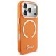 Guess IML Script Metal MagSafe Phone Case Cover iPhone 17 Pro - Orange