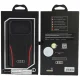 Audi R8 Genuine Leather MagSafe Case for iPhone 18 Pro / 17 Pro - Black and Red