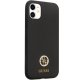 Guess iPhone 11 / XR Case Silicone Logo Strass 4G, Black