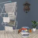 Foldable Vertical Clothes Drying Rack, 3 Levels, White/Black
