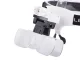 Watchmaker Magnifier Glasses with 2 LED and 5 Interchangeable Lenses, Black/White