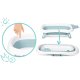 Folding Baby Bathtub with Thermometer RK-282, White / Blue