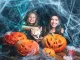 Artificial Spider Web with 4 Spiders, White, Halloween Decoration