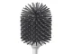 Silicone Toilet Brush with Holder, Wall-Mounted/Freestanding, White/Grey