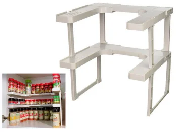 Adjustable Kitchen Shelf Organizer, 2 pcs