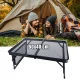 Folding Aluminum Camping Table with Side Shelves