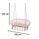 Double Stork\'s Nest Swing with Tassels, Beige
