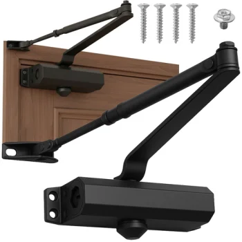 Ruhhy 26782 Automatic Hydraulic Door Closer for 40-65kg Doors, Black