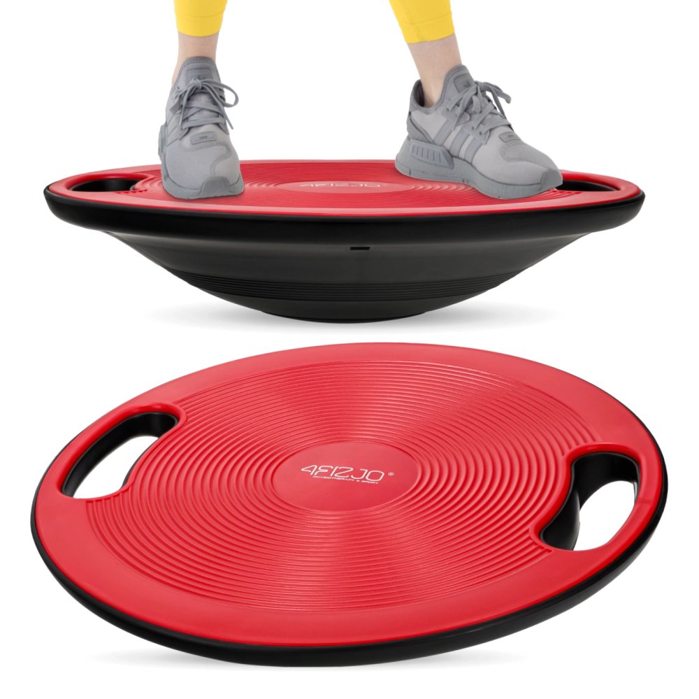 4FIZJO Balance Disc Wobble Board for Core Training, Red (3)