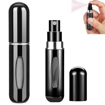 Travel Atomiser Dispenser Bottle Perfume 5 ml, Black