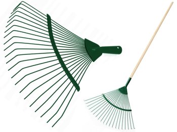 Metal Garden Rake For Grass Leaves, 36 cm