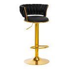 Velvet Makeup Chair and Bar Stool 4Rico QS-B313a, black