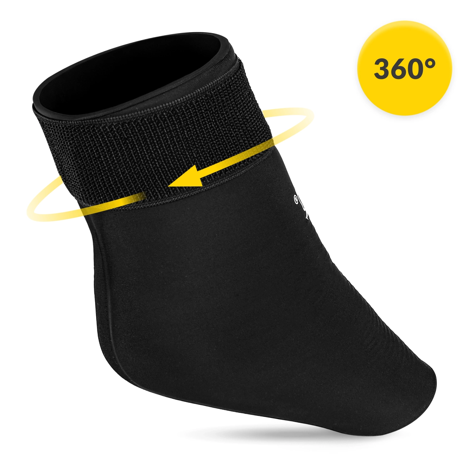 Reusable Ankle Ice Pack Wrap 4FIZJO for Hot and Cold Therapy, Black (2)