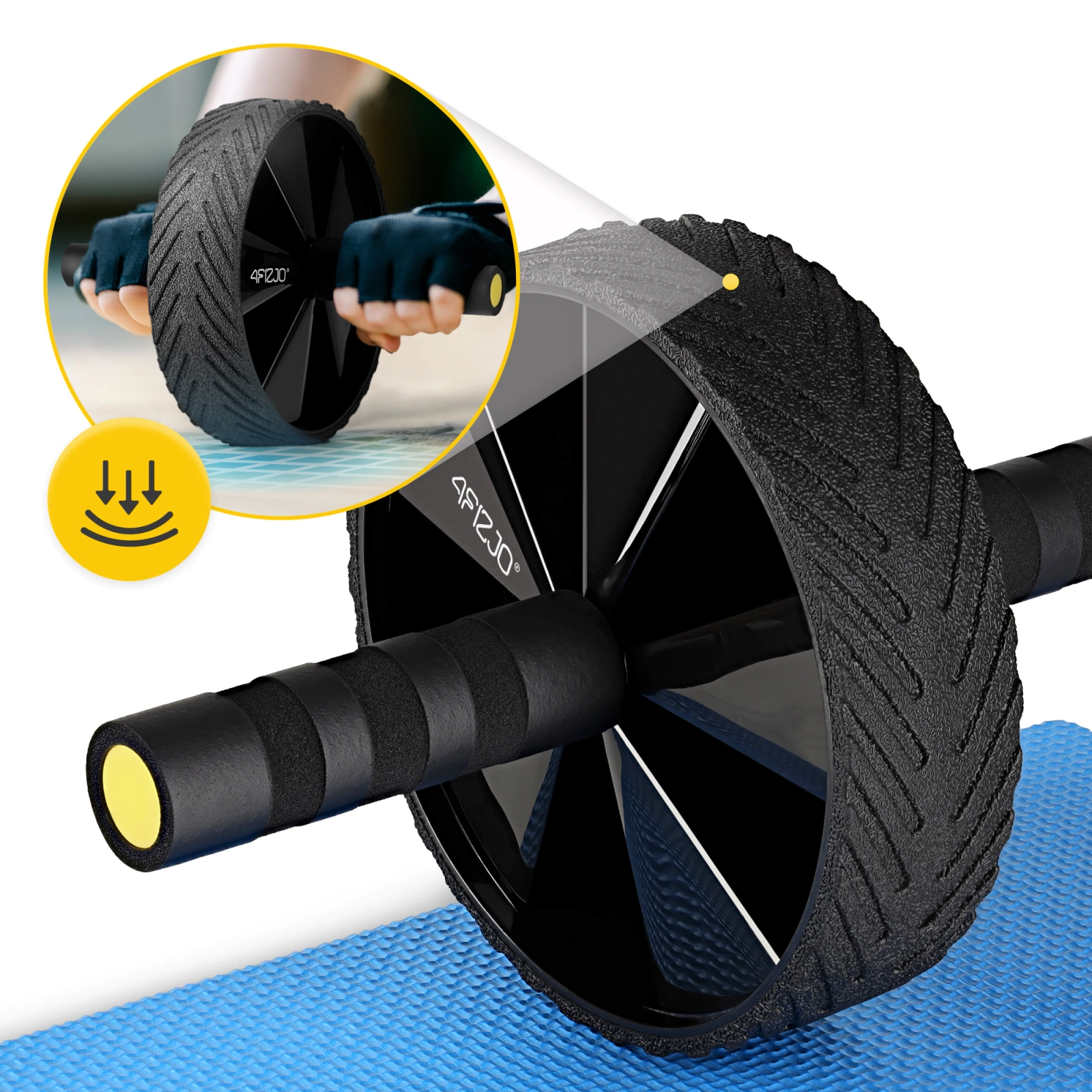 4FIZJO AB Wheel PRO Ab Roller for Core Workouts, yellow (0)
