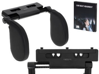 Adjustable Headrest for Head and Neck in Car, black