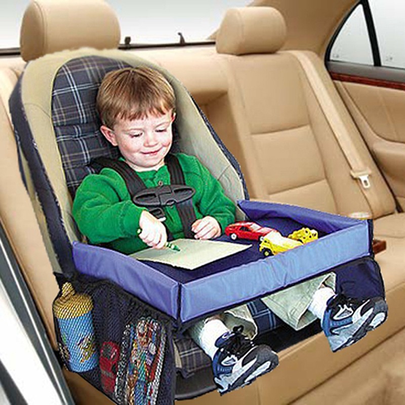 Kids Waterproof Car Seat Table, Black (5)