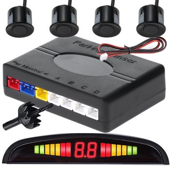 Auto Parkošanās Sensoru komplekts, Black | Car Parking Sensor Kit Silver